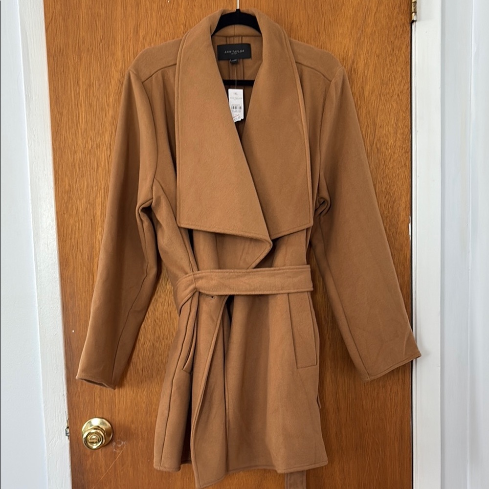 Ann Taylor Factory Tan Belted Women's Coat
